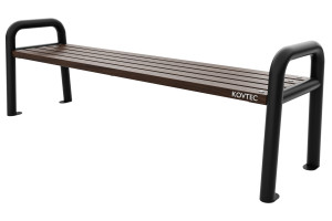 Kovová lavička LK-9, 150cm, Palisander, Farebná