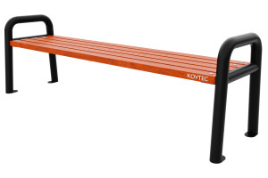 Kovová lavička LK-9, 150cm, Teak, Farebná