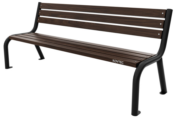 Kovová lavička LK-10, 150cm, Palisander, Farebná