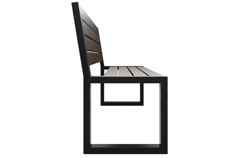 Kovová lavička LK-11, 180cm, Palisander, Farebná