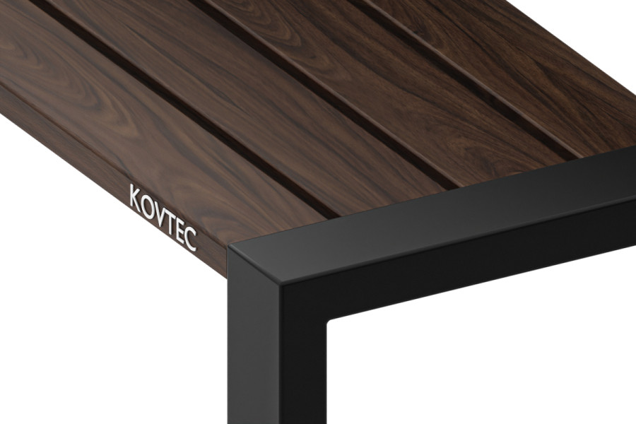 Kovová lavička LK-11, 180cm, Palisander, Farebná