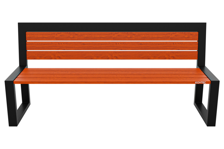 Kovová lavička LK-11, 180cm, Teak, Farebná