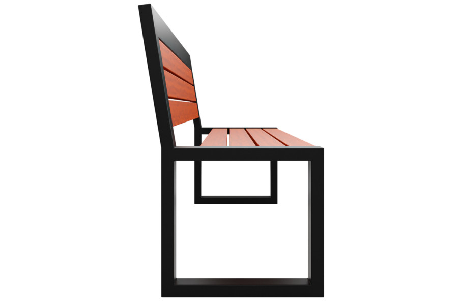 Kovová lavička LK-11, 180cm, Teak, Farebná