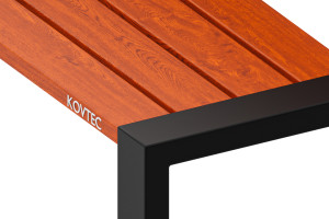 Kovová lavička LK-11, 180cm, Teak, Farebná