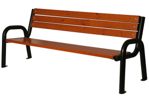 Kovová lavička LK-3, 150cm, Palisander, Farebná