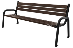 Kovová lavička LK-6, 150cm, Palisander, Farebná