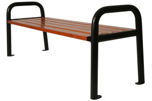 Kovová lavička LK-7, 180cm, Teak, Farebná