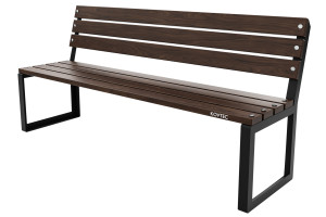 Kovová lavička LK-30, 150cm, Palisander, Farebná