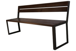 Kovová lavička LK-36, 150cm, Palisander, Farebná