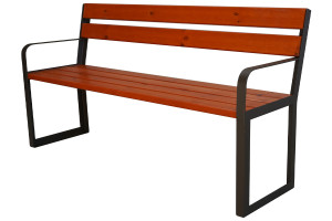 Kovová lavička LK-37, 150cm, Palisander, Farebná