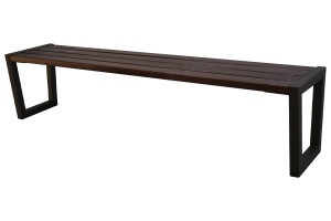 Kovová lavička LK-39, 180cm, Palisander, Farebná
