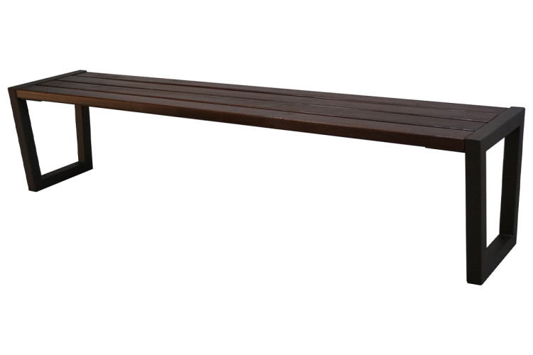 Kovová lavička LK-39, 180cm, Palisander, Farebná