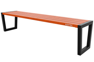 Kovová lavička LK-39, 180cm, Teak, Farebná