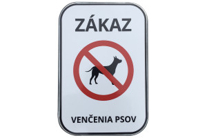 Značka Zákaz venčenia psov, 300x400mm