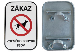 Značka Zákaz voľného pohybu psov, 315x420mm