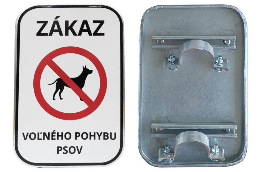 Značka Zákaz voľného pohybu psov, 300x400mm