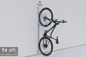 Držiak na bicykel na stenu VERTIKAL PRO pre elektobicykel, Pozink