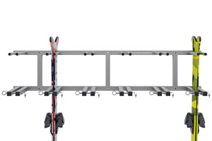Držiak na lyže, 12 miestny, zvislý, save space, uzamykací