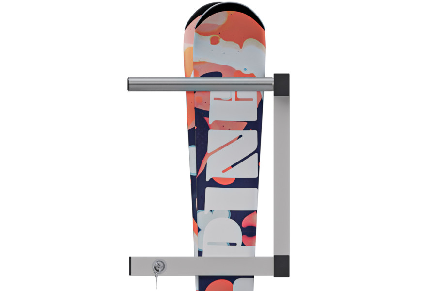 Držiak na lyže, 12 miestny, zvislý, save space, uzamykací