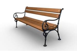 Liatinová lavička Schonbrunn II, 150cm, Teak