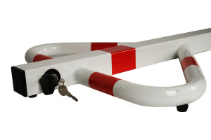 Parkovacia zábrana, sklopný motýlik, zámok