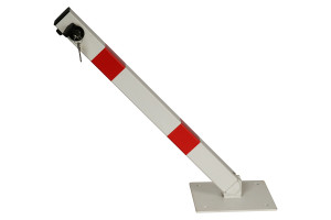 Parkovacia zábrana, sklopný stĺpik, zámok