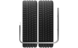 Sada 2 držiakov na 4 pneumatiky 