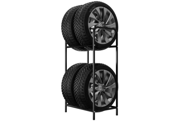Regál na 4 pneumatiky 4x235, 47 cm, čierny