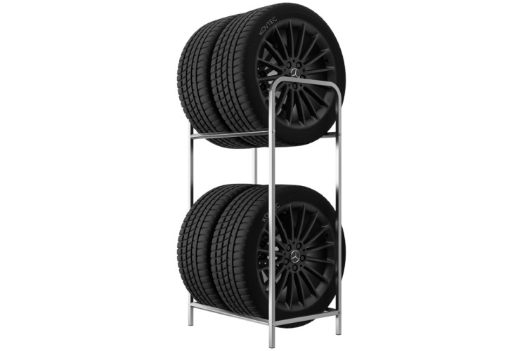 Regál na 4 pneumatiky s maximalnou šírkou 4x235 mm. Šírka police 47 cm. Povrchová úprava pozinkovaná.
