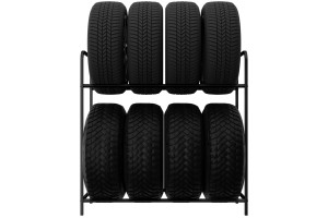 Regál na pneumatiky 8 miestny, 94 cm, čierny Regál na pneumatiky 8 miestny, 94 cm, čierny