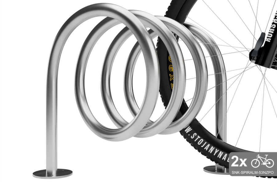 Obojstranný stojan na 2 bicykle, SPIRAL MAXI 2 miestny, pozinkovaný