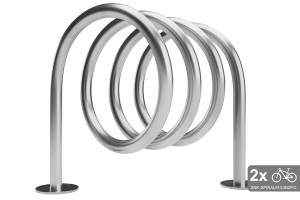 Obojstranný stojan na 2 bicykle, SPIRAL MAXI 2 miestny, pozinkovaný