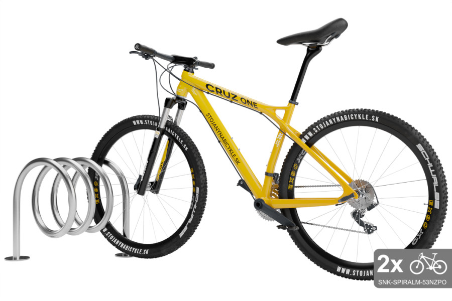 Obojstranný stojan na 2 bicykle, SPIRAL MAXI 2 miestny, pozinkovaný