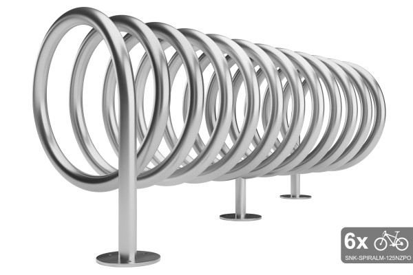 Obojstranný stojan na 6 bicyklov, SPIRAL MAXI 6 miestny, pozinkovaný