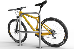 Cyklostojan U s priečkou 60x80cm, Ø 48,3 mm, pozinkovaný