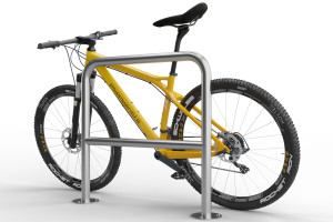 Cyklostojan U s priečkou 80x80cm, Ø 48,3 mm, pozinkovaný