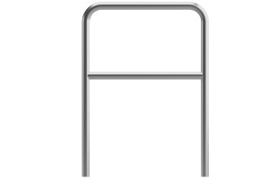 Cyklostojan U s priečkou 80x80cm, Ø 48,3 mm, betónovať, pozinkovaný