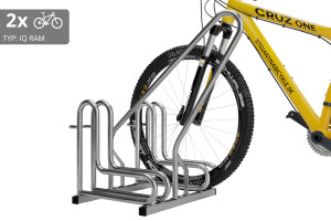 Stojan na 2 bicykle s rámom na uzamykanie IQ, nerezový Stojan na 2 bicykle s rámom na uzamykanie IQ, nerezový