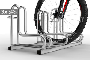 Stojan na bicykle IQ 3 miestny, pozinkovaný