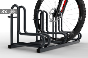 Stojan na bicykle IQ 3 miestny, farebný