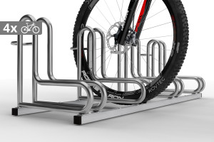 Stojan na bicykle IQ 4 miestny, nerezový