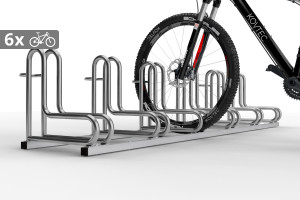 Stojan na bicykle IQ 6 miestny, nerezový
