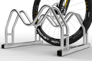 Obojstranný stojan na 2 bicykle MEGA, pozinkovaný