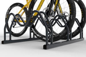 Obojstranný stojan na 3 bicykle MEGA, farebný Obojstranný stojan na 3 bicykle MEGA, farebný