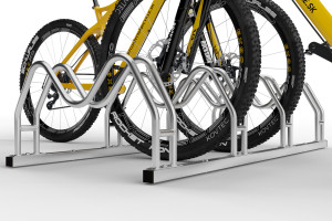 Obojstranný stojan na 4 bicykle MEGA, pozinkovaný