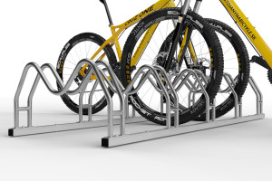 Obojstranný stojan na 5 bicyklov MEGA, nerezový