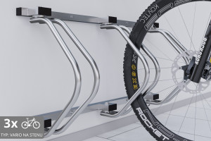 Stojan na 3 bicykle na stenu, pozinkovaný Stojan na 3 bicykle na stenu, pozinkovaný