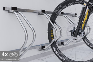 Stojan na 5 bicyklov VARIOS na stenu, pozinkovaný Stojan na 5 bicyklov VARIOS na stenu, pozinkovaný