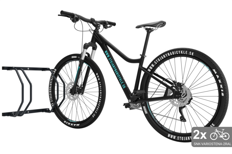 Stojan na 2 bicykle na stenu, farebný