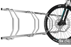 Stojan na 5 bicyklov na stenu, pozinkovaný Stojan na 5 bicyklov na stenu, pozinkovaný